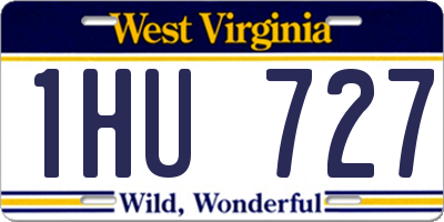 WV license plate 1HU727