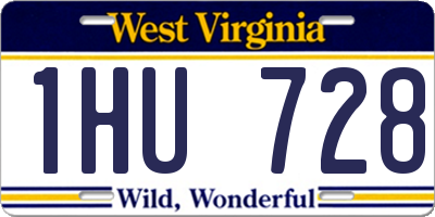 WV license plate 1HU728