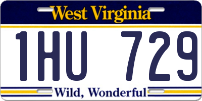 WV license plate 1HU729