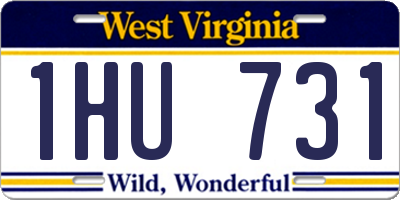 WV license plate 1HU731