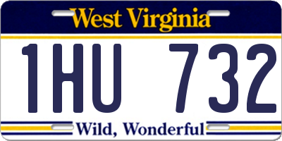 WV license plate 1HU732