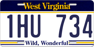 WV license plate 1HU734