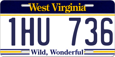 WV license plate 1HU736