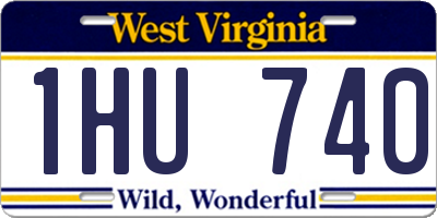 WV license plate 1HU740