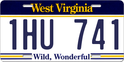 WV license plate 1HU741