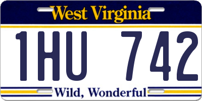 WV license plate 1HU742
