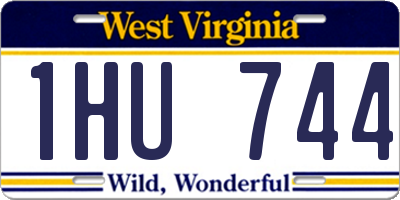 WV license plate 1HU744