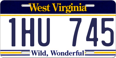 WV license plate 1HU745