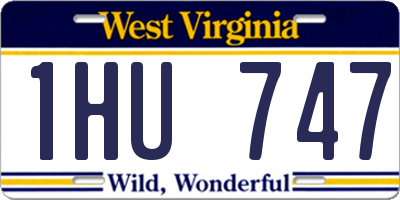 WV license plate 1HU747
