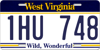 WV license plate 1HU748
