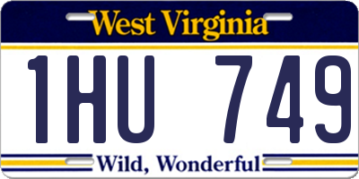 WV license plate 1HU749