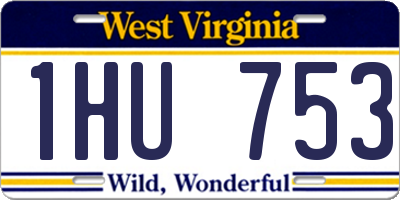 WV license plate 1HU753