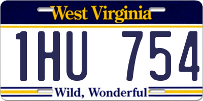 WV license plate 1HU754
