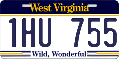 WV license plate 1HU755
