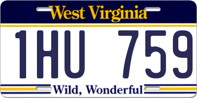 WV license plate 1HU759