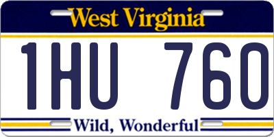 WV license plate 1HU760