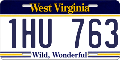 WV license plate 1HU763