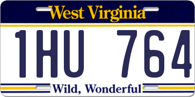 WV license plate 1HU764