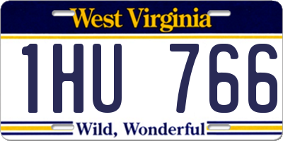 WV license plate 1HU766