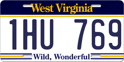 WV license plate 1HU769