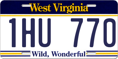 WV license plate 1HU770