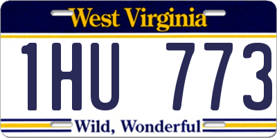 WV license plate 1HU773