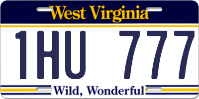 WV license plate 1HU777