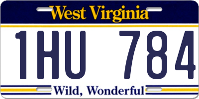 WV license plate 1HU784