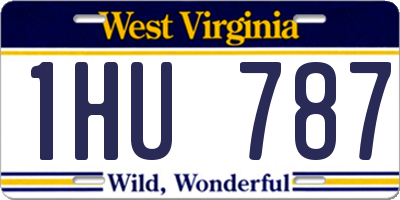 WV license plate 1HU787