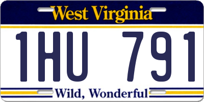 WV license plate 1HU791
