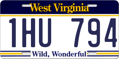 WV license plate 1HU794