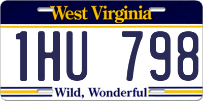 WV license plate 1HU798