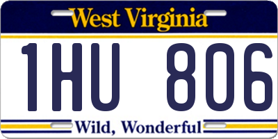 WV license plate 1HU806