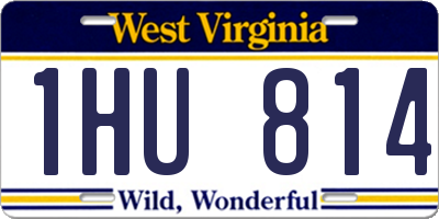 WV license plate 1HU814