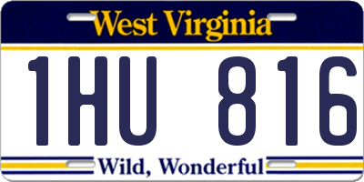 WV license plate 1HU816