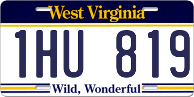 WV license plate 1HU819