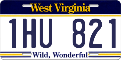 WV license plate 1HU821