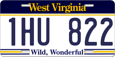 WV license plate 1HU822