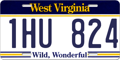 WV license plate 1HU824