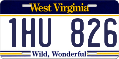 WV license plate 1HU826