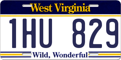 WV license plate 1HU829