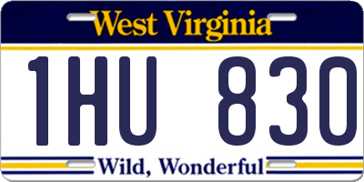 WV license plate 1HU830