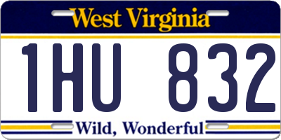 WV license plate 1HU832