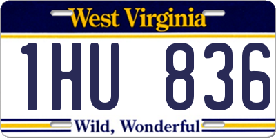 WV license plate 1HU836