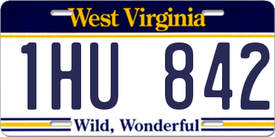 WV license plate 1HU842