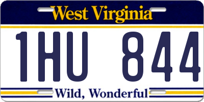 WV license plate 1HU844
