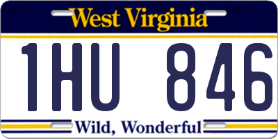 WV license plate 1HU846