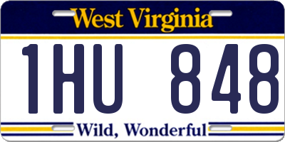 WV license plate 1HU848