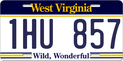 WV license plate 1HU857