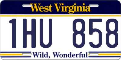 WV license plate 1HU858